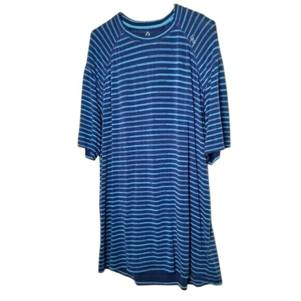 Tasc Performance Men's XL Blue Striped MOSOtech Short Sleeve T-Shirt Outdoors‎